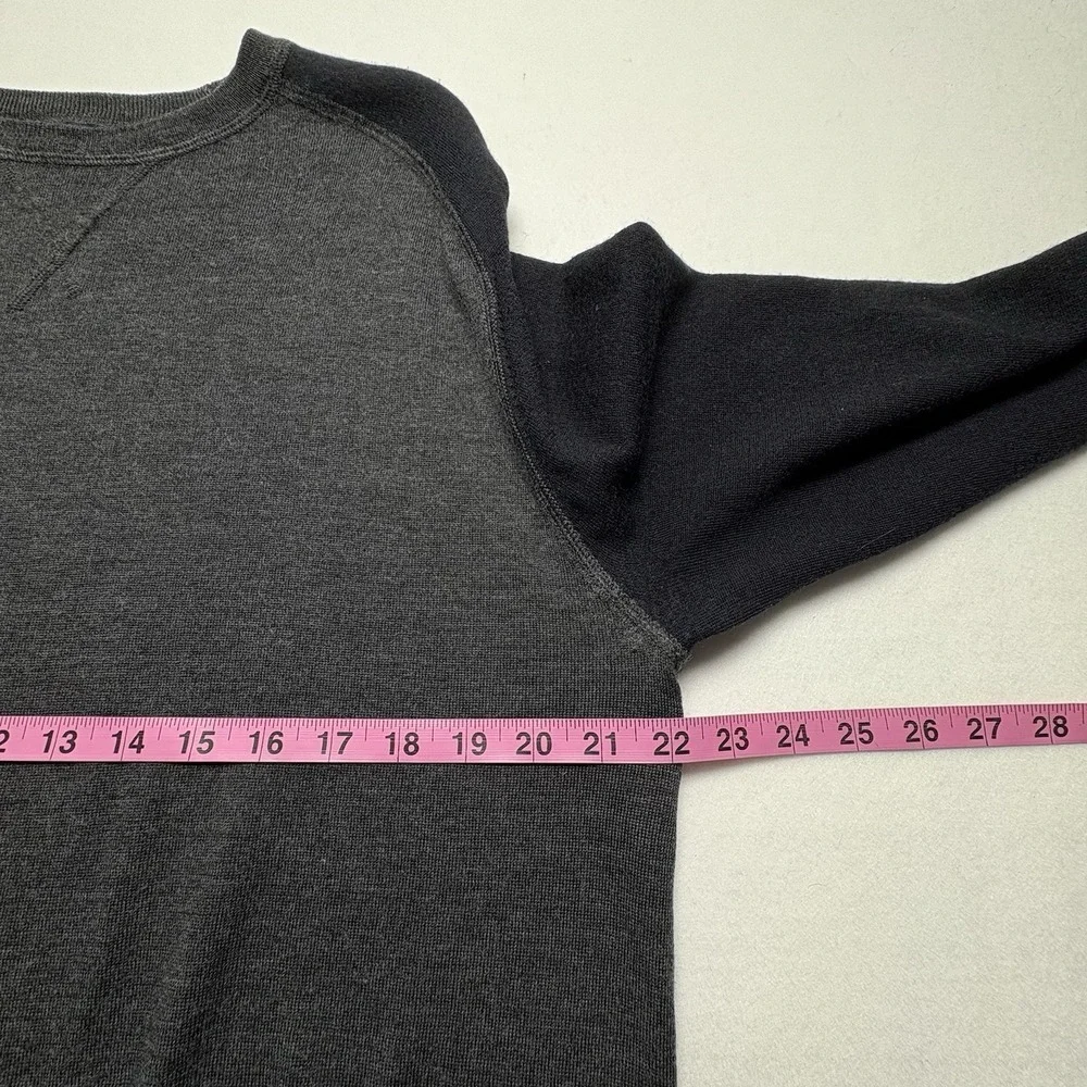 GOOD MAN Brand Men Merino Wool Pullover Long Sleeve Sweater Sz XL Gray 4-6